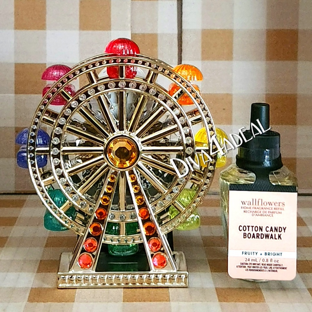 Bath & Body Works FERRIS WHEEL Wallflower Plug-in & Wallflower Refill 2PC Bundle